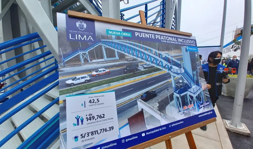 El puente está ubicado a la altura de la Playa Las Cascadas. Foto: Deysi Portuguez / URPI-LR El puente está ubicado a la altura de la Playa Las Cascadas. Foto: Deysi Portuguez / URPI-LR