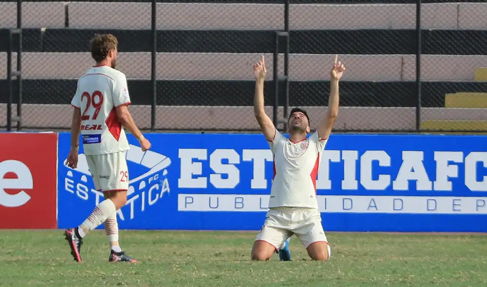 Sobre los 35' Alexis Blanco puso en ventaja a UTC. Foto: Twitter @LigaFutProf