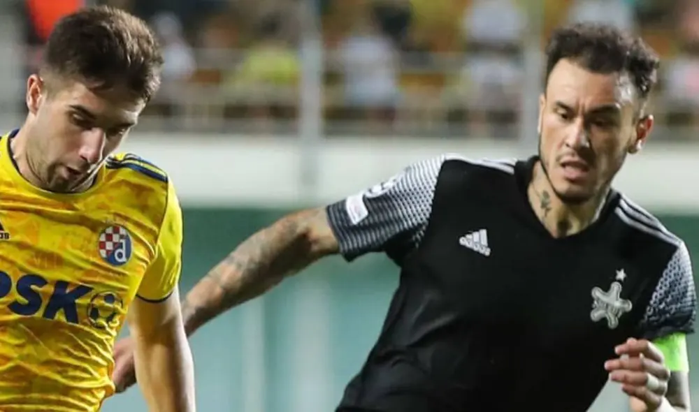 Gustavo Dulanto lleva un gol en la fase previa de la Champions League. Foto: difusión Gustavo Dulanto lleva un gol en la fase previa de la Champions League. Foto: difusión