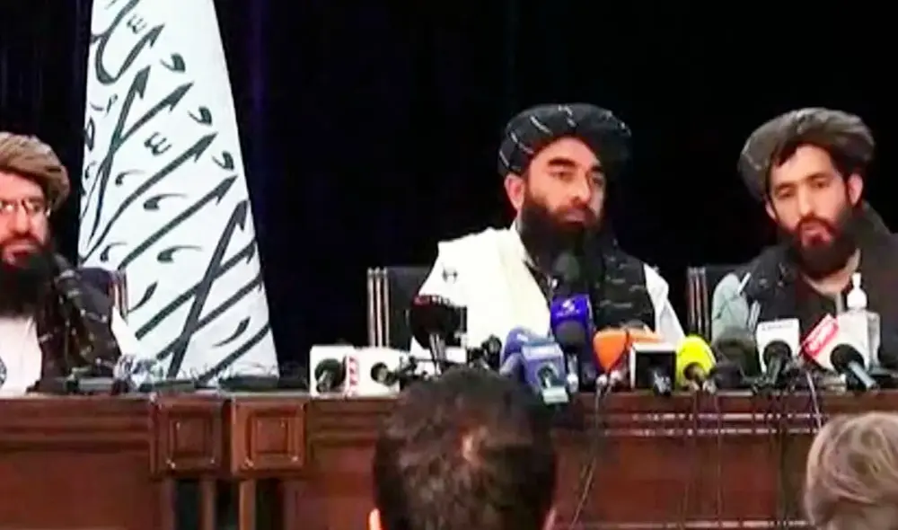 El portavoz de los talibanes, Zabihullah Mujahid, ha anunciado una amnistía: "No queremos que nadie deje el país". Foto: captura / niusdiario El portavoz de los talibanes, Zabihullah Mujahid, ha anunciado una amnistía: "No queremos que nadie deje el país". Foto: captura / niusdiario