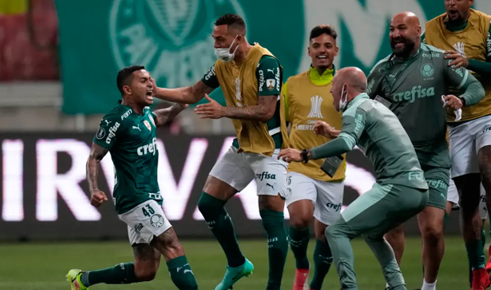 Palmeiras derrotó a Sao Paulo por los cuartos de la Copa Libertadores desde el Allianz Parque. Foto: AFP
