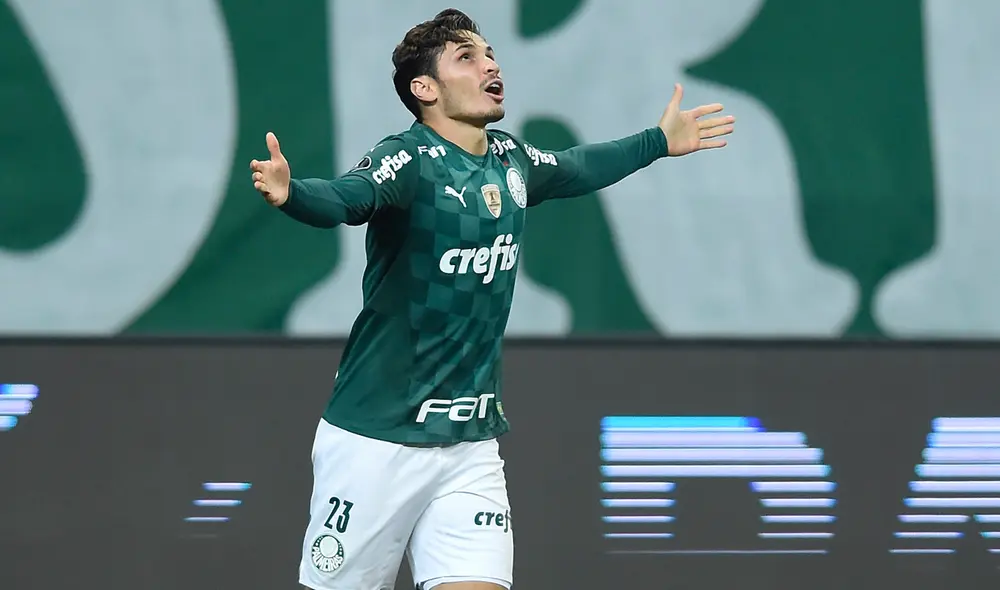 Raphael Veiga fue el autor de la primera conquista de Palmeiras ante Sao Paulo. Foto: Conmebol Libertadores