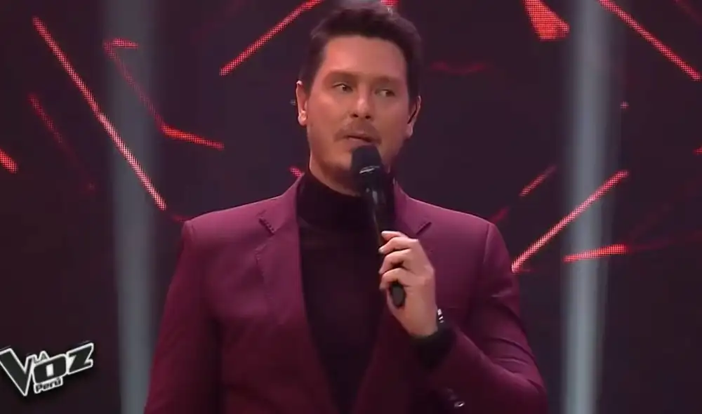 Cristian Rivero se emociona con la interpretación de Aldair Sánchez en La voz Perú. Foto: captura de Latina