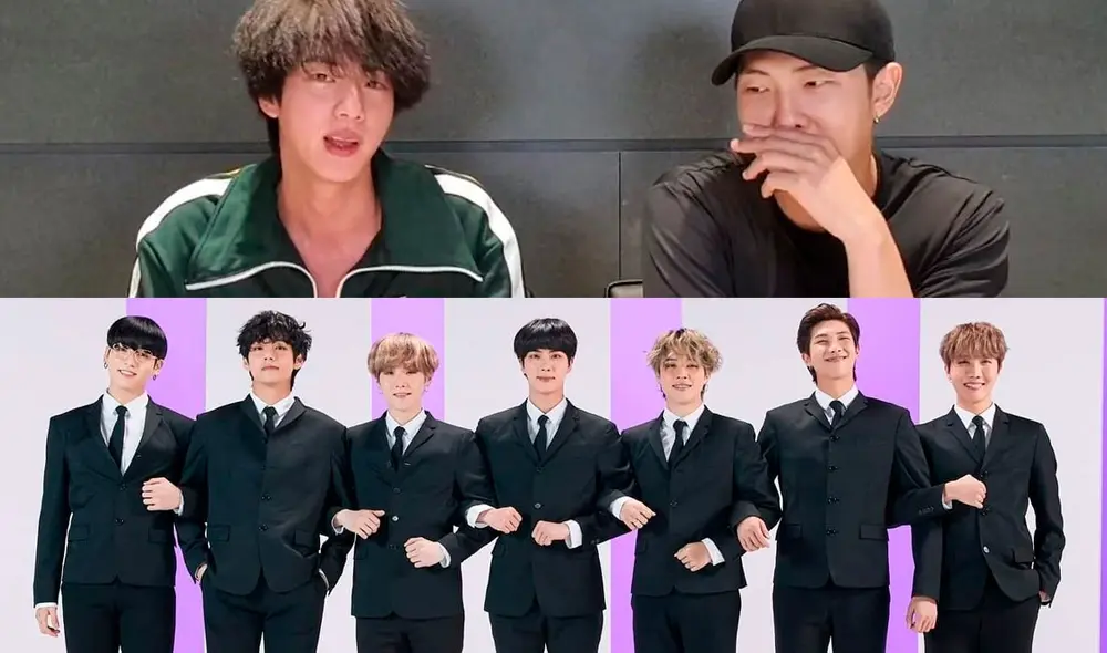 Jin y Namjoon en su live stream titulado "Namjin". Foto: composición LR / / VLive Jin y Namjoon en su live stream titulado "Namjin". Foto: composición LR / / VLive