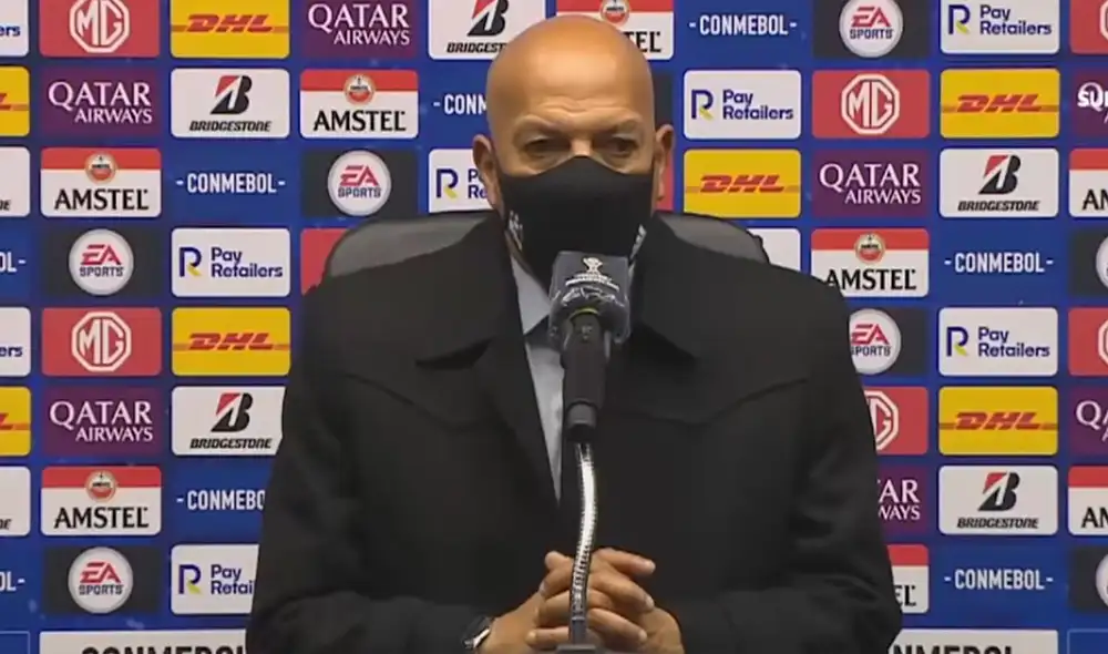 Mosquera dirigió su primera Copa Sudamericana como DT de Sporting Cristal. Foto: captura de pantalla/DirecTV Sports