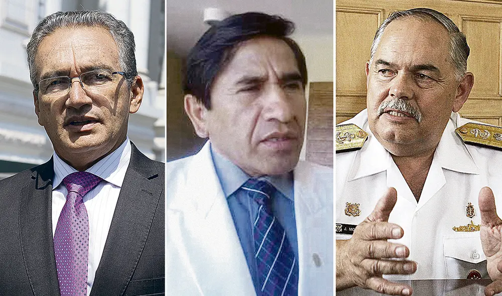 Con denuncias. Alejandro Aguinaga (Fuerza Popular), Raúl Huamán Coronado (Avanza País) y Jorge Montoya (Renovación Popular). Foto: composición La República