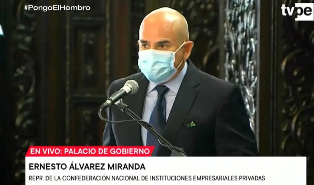 Ernesto Álvarez Miranda, representante de la Confederación Nacional de Instituciones Empresariales Privadas. Foto: captura/TV Perú Ernesto Álvarez Miranda, representante de la Confederación Nacional de Instituciones Empresariales Privadas. Foto: captura/TV Perú