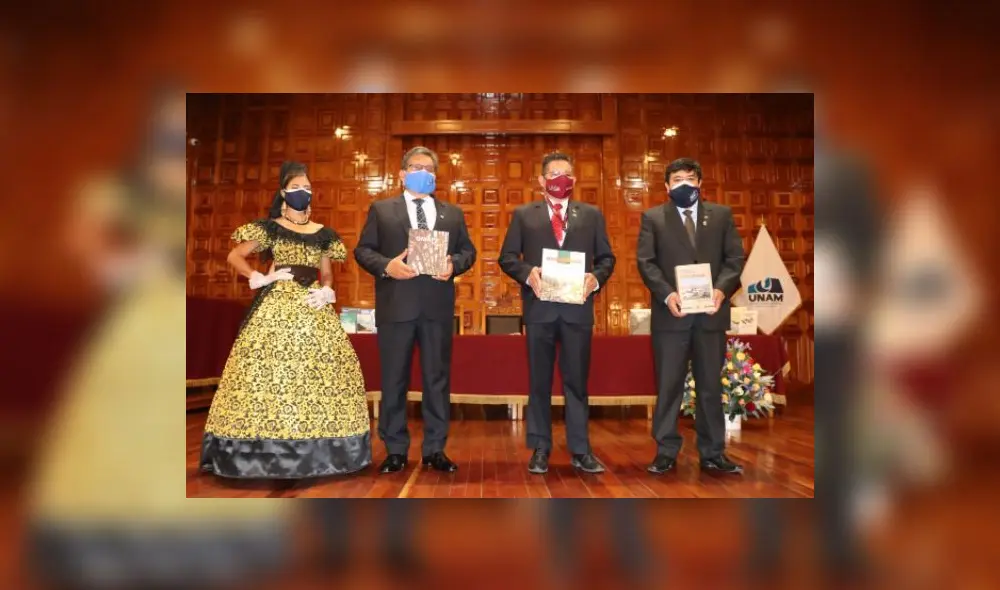 Autoridades de la UNAM llegaron a Arequipa para realizar entrega. Foto: UNAM Autoridades de la UNAM llegaron a Arequipa para realizar entrega. Foto: UNAM