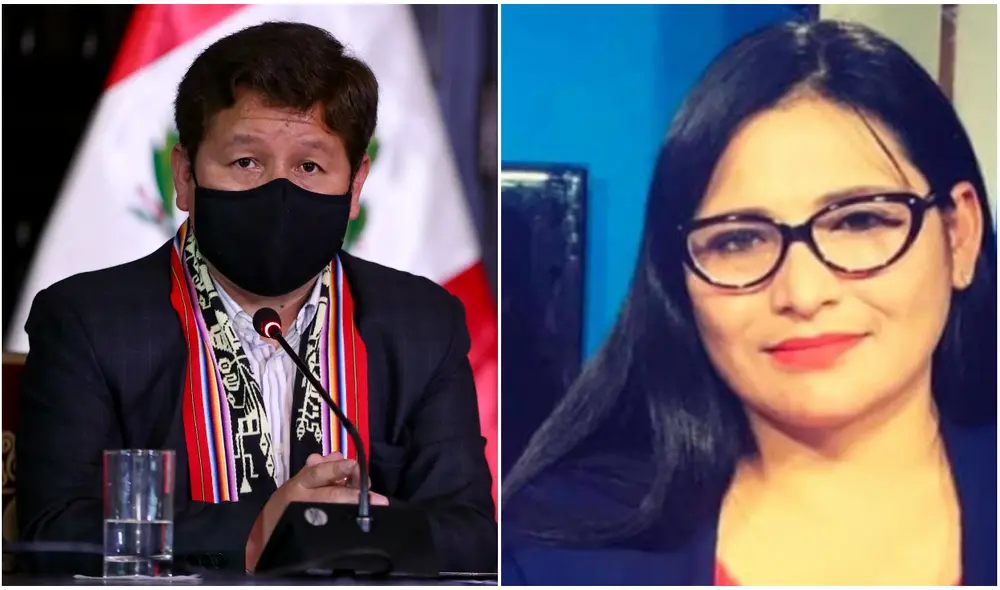 En la conversación, el hoy legislador no quiso calificar a Edith Lagos de terrorista. Foto: composición/PCM/IPYS