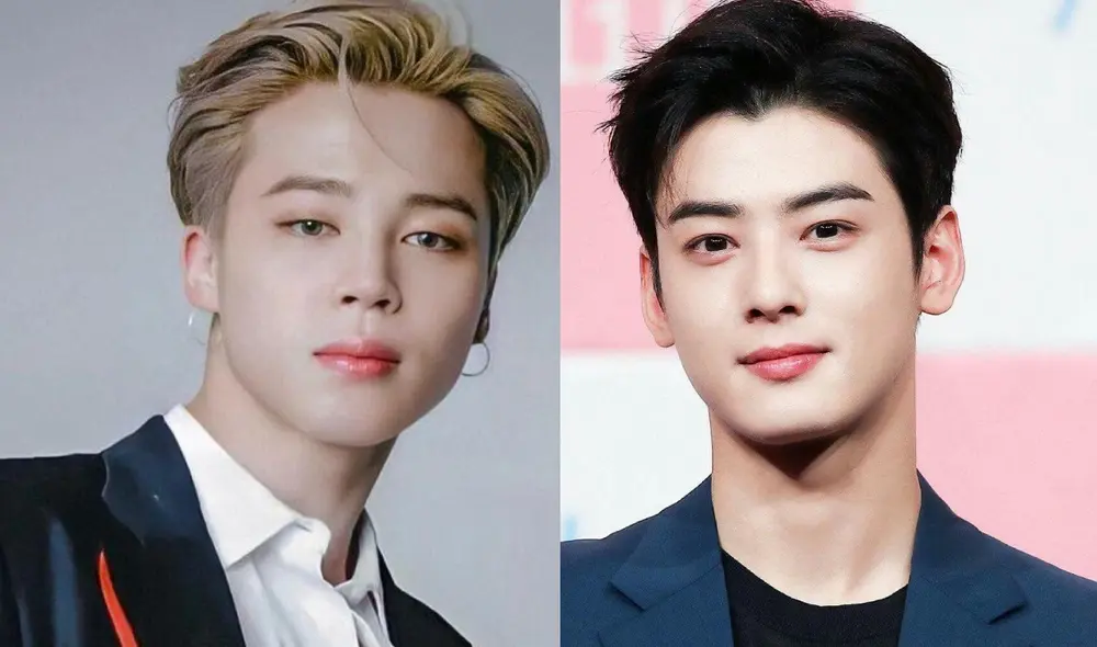 Jimin y Eunwoo, los idols más populares entre fans y medios. Foto: composición LR / BIGHIT / Fantagio