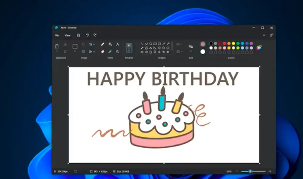 Así se verá Paint en Windows 11. Foto: Panos Panay