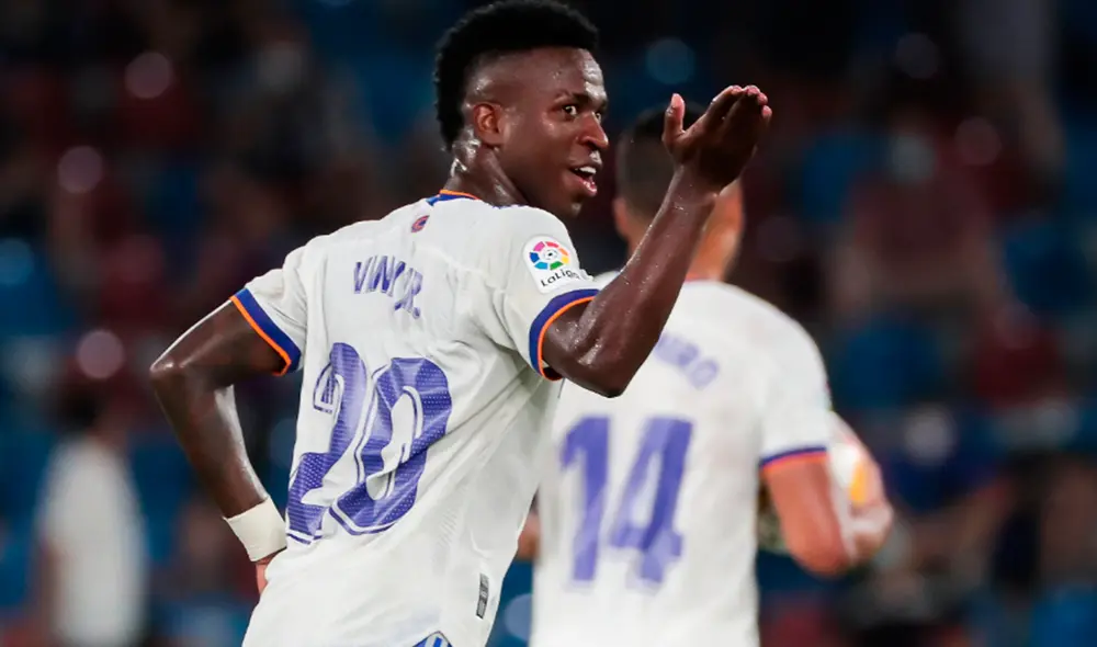 Vinicius anotó un doblete en el empate del Real Madrid frente a Levante. Foto: AFP