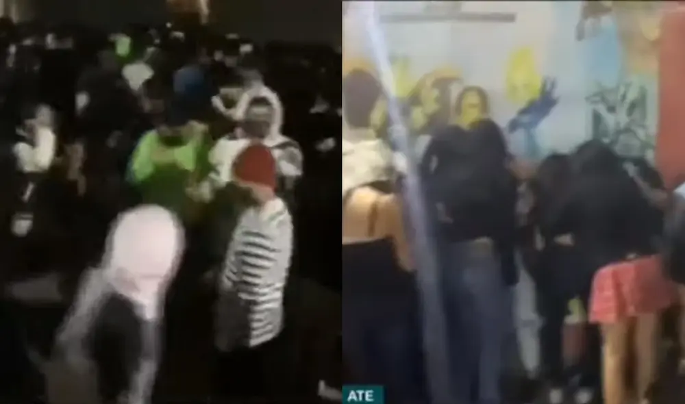 "Definitivamente estaban tomados, hasta hemos visto jóvenes drogados”, afirmó la subgerente de Fiscalización de Ate. Foto: composición/captura/TV Perú