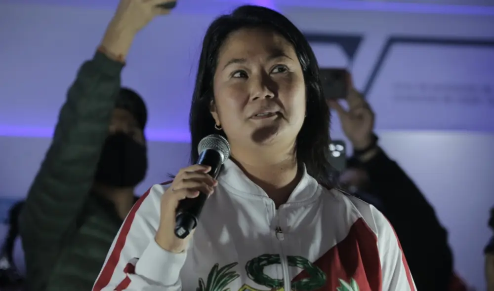 La lideresa de Fuerza Popular, Keiko Fujimori, reapareció ante la prensa. Foto: GLR