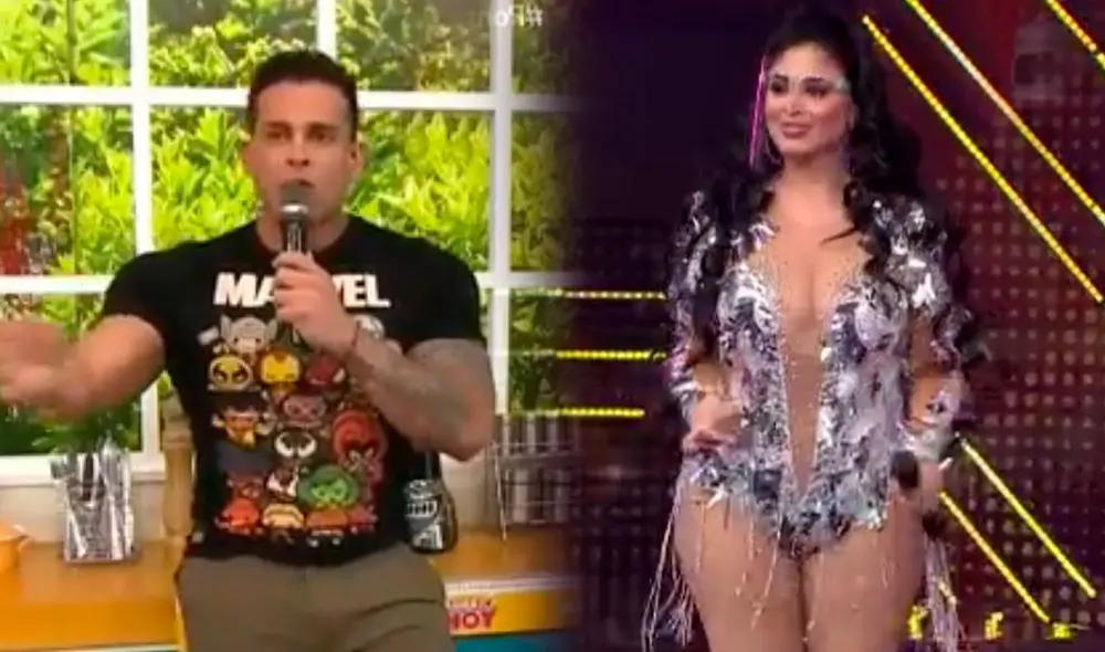 El cumbiambero dijo que intervino en las piezas musicales para que todo marche bien en las presentaciones de su pareja. Foto: captura/América TV