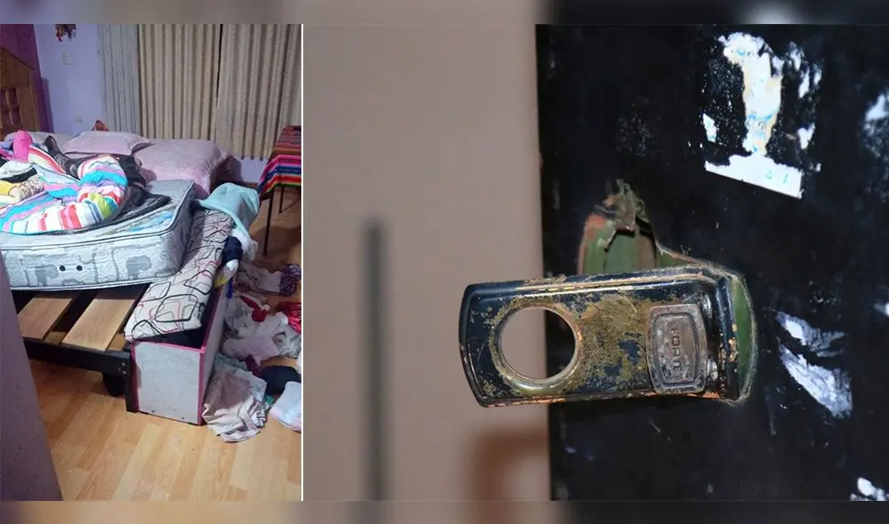 Víctima de robo encontró las chapas de sus puertas rotas. Foto: difusión