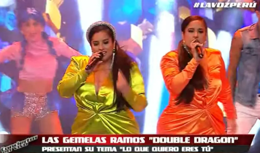 Andrea e Irene participaron en la primera temporada de La voz Perú. Foto: captura de Latina