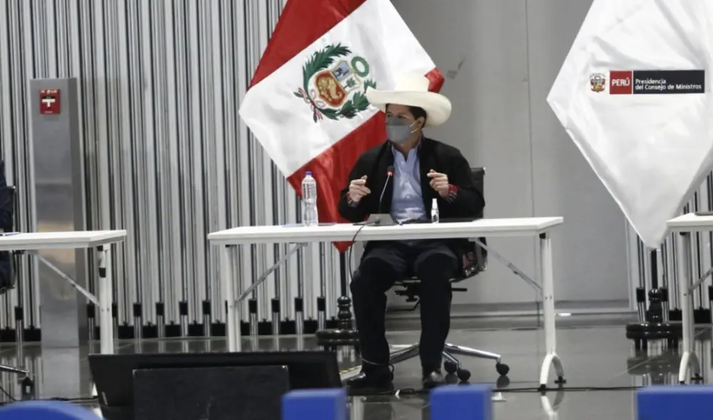 Pedro Castillo en el 14° Gore Ejecutivo. Foto: Marco Cotrina