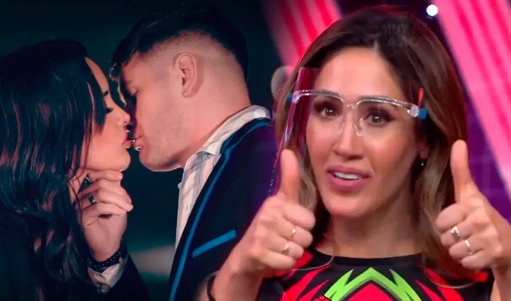 La joven aplaudió la actuación del chileno, su expareja, tras ver la romántica escena. Foto: captura/América TV