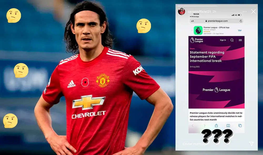 'El Matador' Cavani no podrá jugar con Uruguay tras el comunicado de la Premier League. Foto: composición/ difusión 'El Matador' Cavani no podrá jugar con Uruguay tras el comunicado de la Premier League. Foto: composición/ difusión