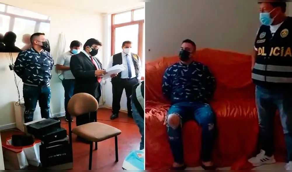 Autoridades procedieron a la detención de Gianfranco Ruben Céspedes Silva. Foto: composición La República