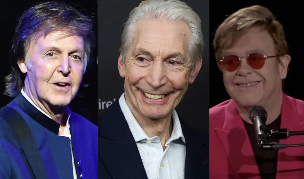 “Un día muy triste. Charlie Watts fue el baterista definitivo “, dijo Elton en Twitter . Foto: composición/AFP