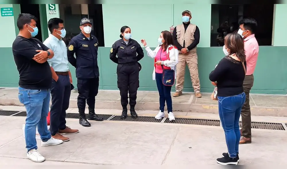 Congresista Marleny portero se reunió con efectivos de la PNP de la Comisaría del Norte. Foto: Difusión.