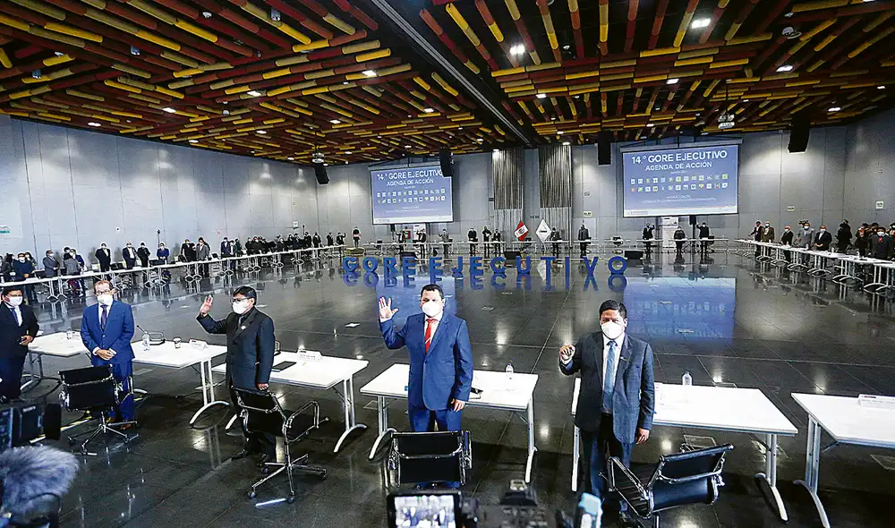 GORE Ejecutivo. Se instaló el Consejo de Coordinación Intergubernamental, el cual ayudará al proceso de descentralización. Foto: Marco Cotrina / La Republica