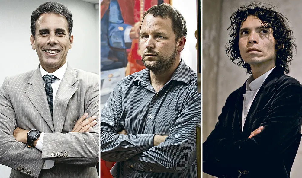 De izquierda a derecha: Piero Ghezzi, autor de El Estado productivo, Eduardo Dargent quien ha publicado El páramo reformista, José C. Agüero, autor de Cómo votan los muertos. Foto: composición La República