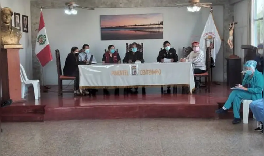 Nuevas estrategias de prevención se acordaron en reciente reunión de la plataforma COVID-19 de Pimentel. Foto: Municipalidad Distrital de Pimentel. Nuevas estrategias de prevención se acordaron en reciente reunión de la plataforma COVID-19 de Pimentel. Foto: Municipalidad Distrital de Pimentel.