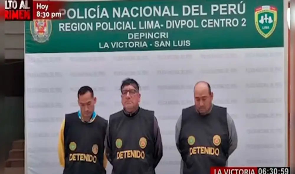 Formaban parte de la organización criminal Los Ficheros del Damero. Foto: captura de Panamericana Formaban parte de la organización criminal Los Ficheros del Damero. Foto: captura de Panamericana