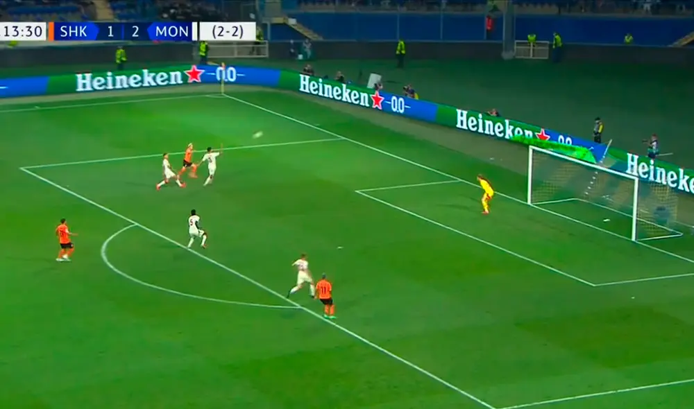 Autogol en Champions League que provocó la eliminación del Mónaco. Foto: captura de ESPN