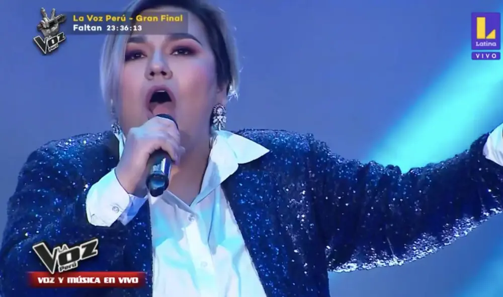 Marcela Navarro competirá para alzar el trofeo de La voz Perú. Foto: captura de Latina