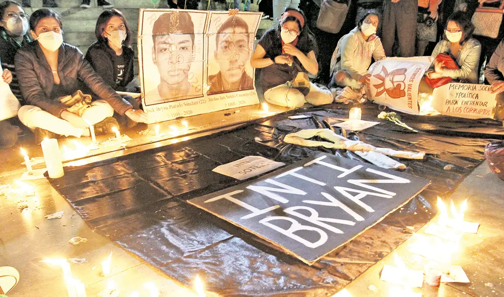Justicia. Eso es lo que exigen los familiares de Inti y Bryan, a nueve meses de sus decesos. Foto: Jaime Mendoza / La República