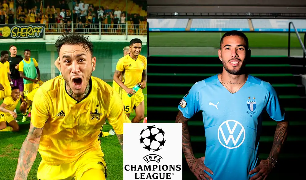 Gustavo Dulanto consiguió una histórica clasificación a la fase de grupos con el FC Sheriff. Sergio Peña podrá debutar con el Malmö FF en la máxima competencia de clubes de Europa. Foto: composición/ difusión