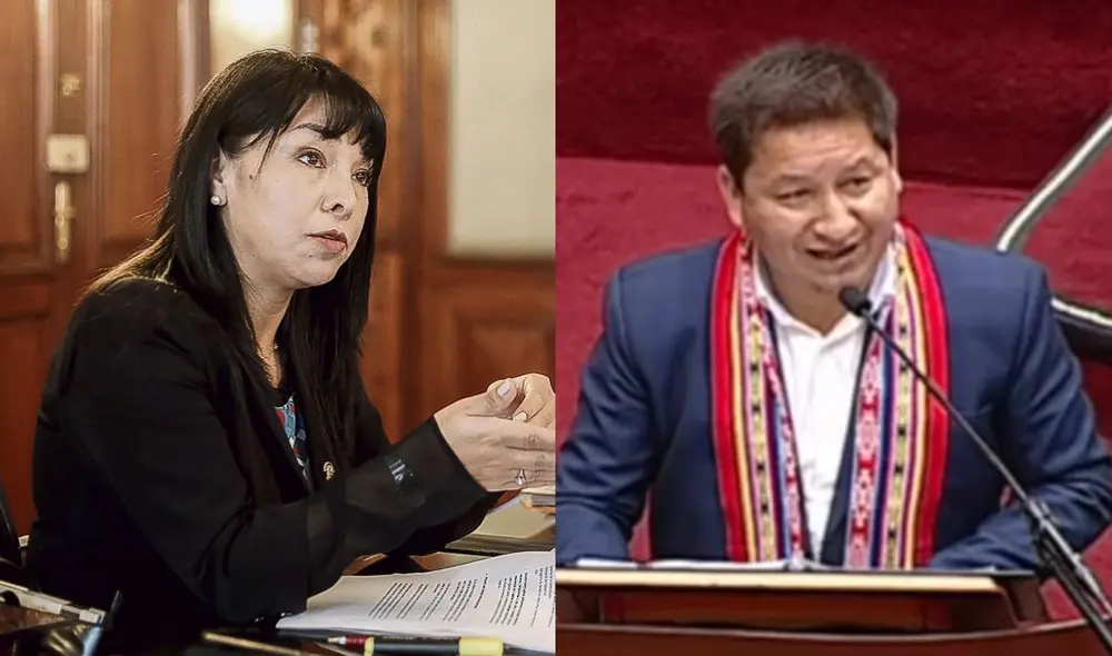 Mirtha Vásquez se pronunció sobre lo ocurrido al inicio del discurso de Guido Bellido. Foto: composición/difusión/captura