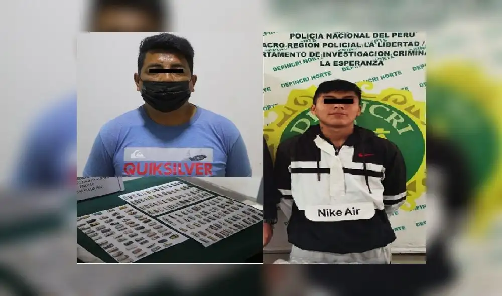 En La Esperanza y Trujillo fueron intervenidos presuntos vendedores de droga. Foto: PNP
