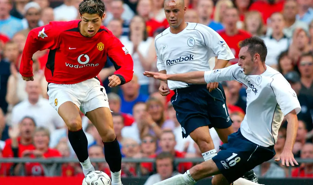 El debut de Cristiano Ronaldo con Manchester United ante Bolton por la Premier League. Foto: AFP