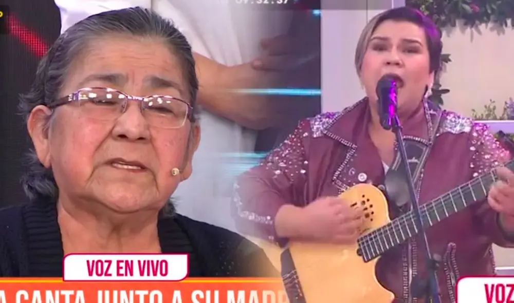 La joven evidenció que su talento por el canto viene de familia. Foto: captura/Latina