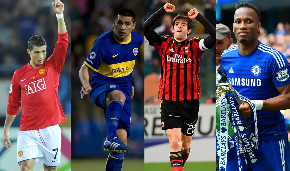 Cristiano Ronaldo, Riquelme, Kaká y Drogba protagonizaron algunos de los regresos más sonados. Foto: composición/AFP