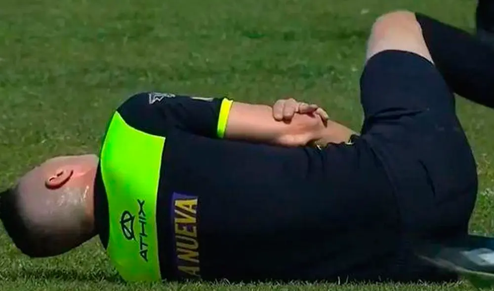 Árbitro del Deportivo Maipú y Tigres sufrió una grave lesión en su codo tras toparse con jugador. Foto: captura ESPN Árbitro del Deportivo Maipú y Tigres sufrió una grave lesión en su codo tras toparse con jugador. Foto: captura ESPN