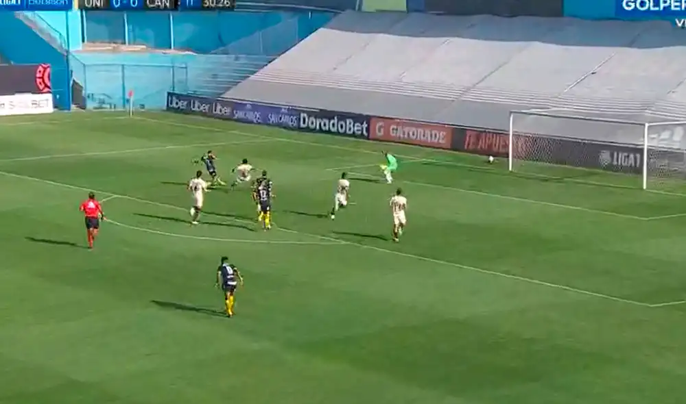 Bryan Reyna puso el 1-0 ante Universitario por la Liga 1 Betsson. Foto: captura Gol Perú Bryan Reyna puso el 1-0 ante Universitario por la Liga 1 Betsson. Foto: captura Gol Perú