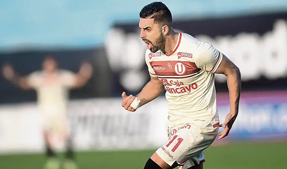 Grítalo. Luis Urruti se reencontró con el gol y así lo celebró. Foto: Liga 1 Grítalo. Luis Urruti se reencontró con el gol y así lo celebró. Foto: Liga 1