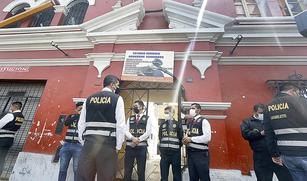 Intervención. Local de Perú Libre en el Paseo Colón: la investigación abarca las campañas del partido del lápiz en el periodo comprendido entre 2018 y 2021. Foto: difusión