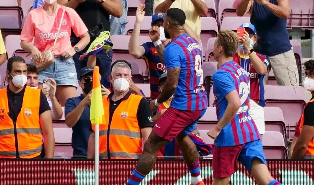 Depay marcó su segundo gol con camiseta del FC Barcelona. Foto: LaLiga