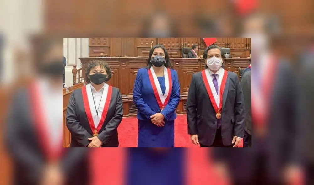 Los tres congresistas del Partido Morado se negaron a darle la confianza al gabinete Bellido. Foto: Twitter Partido Morado Los tres congresistas del Partido Morado se negaron a darle la confianza al gabinete Bellido. Foto: Twitter Partido Morado