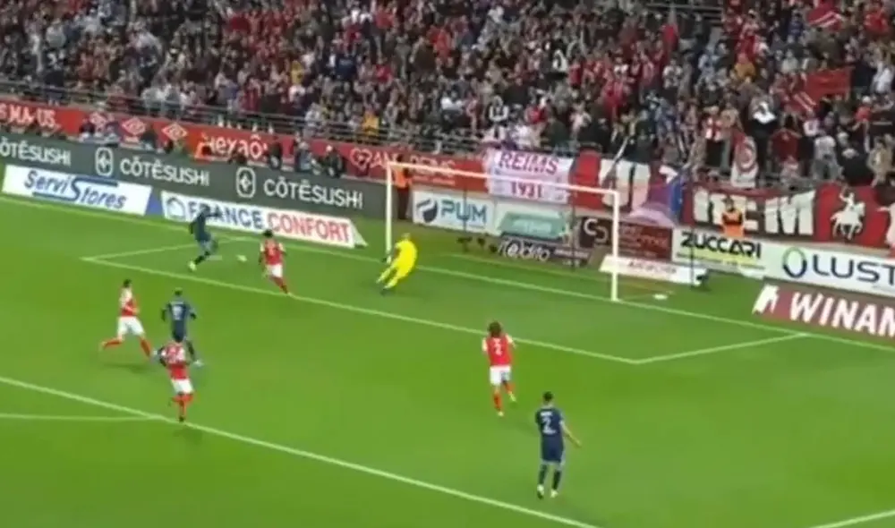 Mbappé concretó su doblete frente al Reims por la cuarta fecha de la Ligue 1. Foto: captura video ESPN