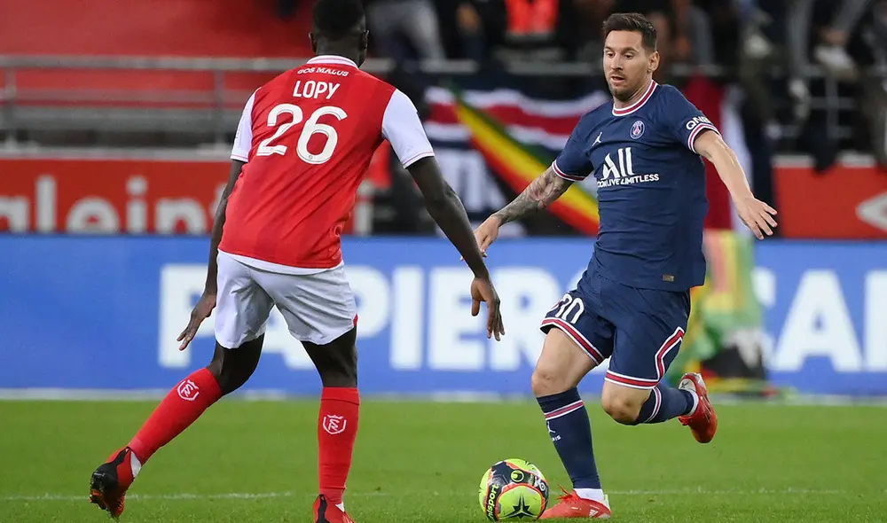Lionel Messi ingresó en el segundo tiempo del PSG vs. Reims. Foto: Sportscenter/Twitter