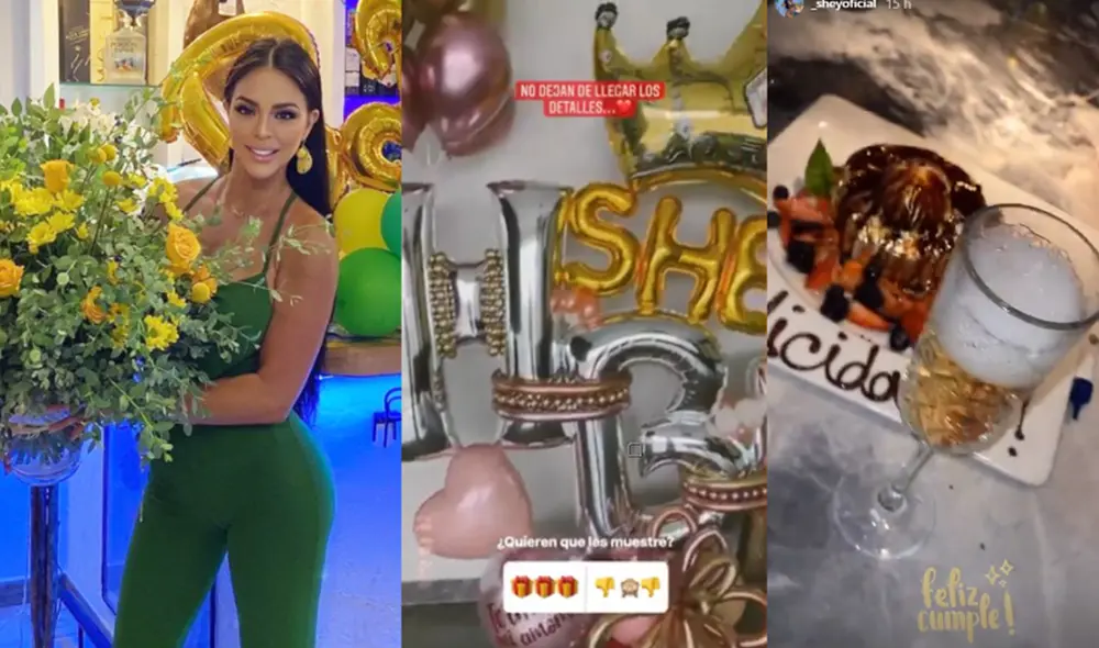 Sheyla Rojas agradece a su novio por agasajarla por sus 34 años. Foto: composición/ Instagram