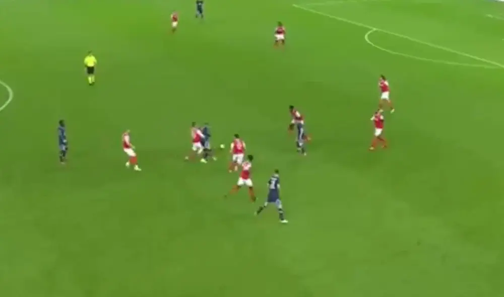 Mbappé anotó un doblete y jugó algunos minutos con Messi. Foto: captura video ESPN